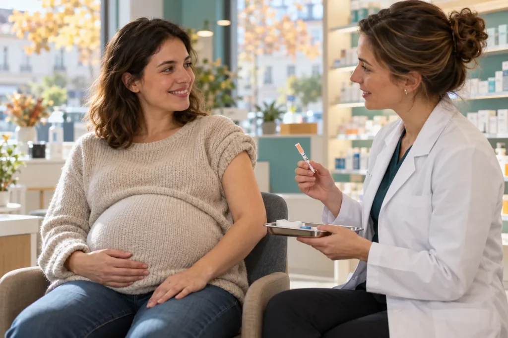 Enceintes, 7 femmes sur 10 se font vacciner contre la coqueluche, mais à peine plus d&rsquo;une sur 4 contre la grippe, qui protège aussi le bébé